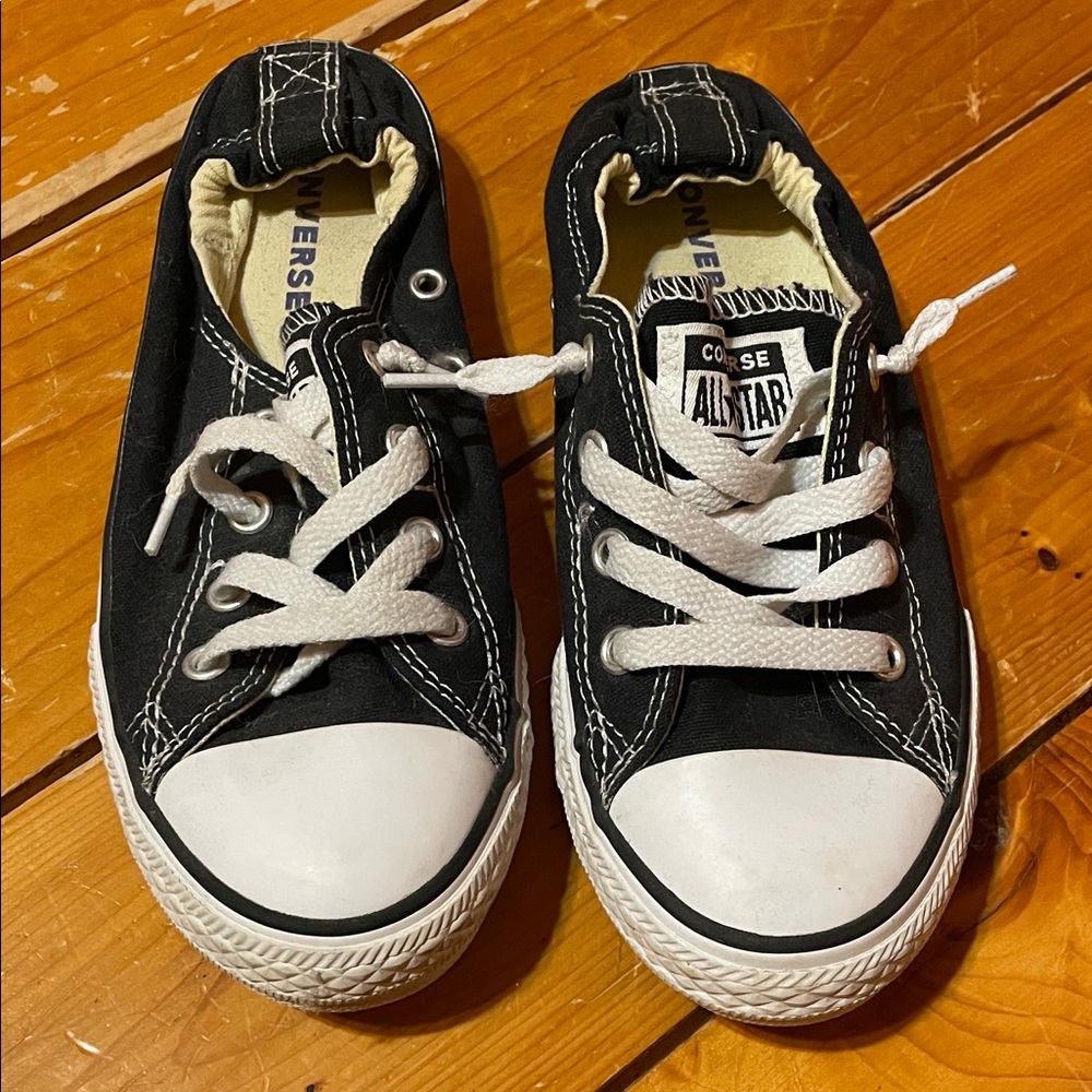 Converse Kids Black and White Canvas Sneakers